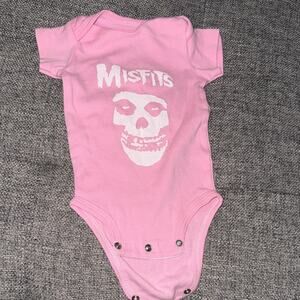 Misfits pink graphic one piece body suit 3 month old girl